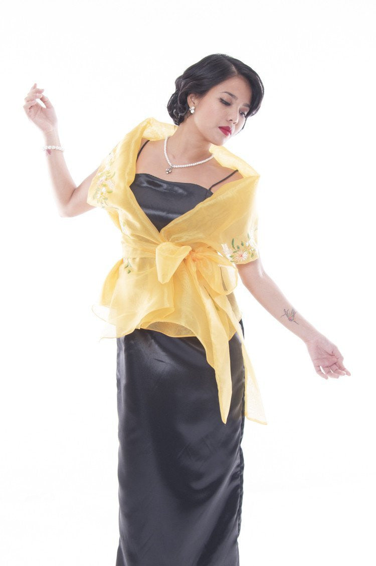 Filipiniana Gold Dress WS13 Made-To-Order Filipiniana Wrap-Around Gold With Gown Pre-Order (Input Filipiniana Gold Dress WS13 Made-To-Order Filipiniana Wrap-Around Gold With Gown Pre-Order (Input
