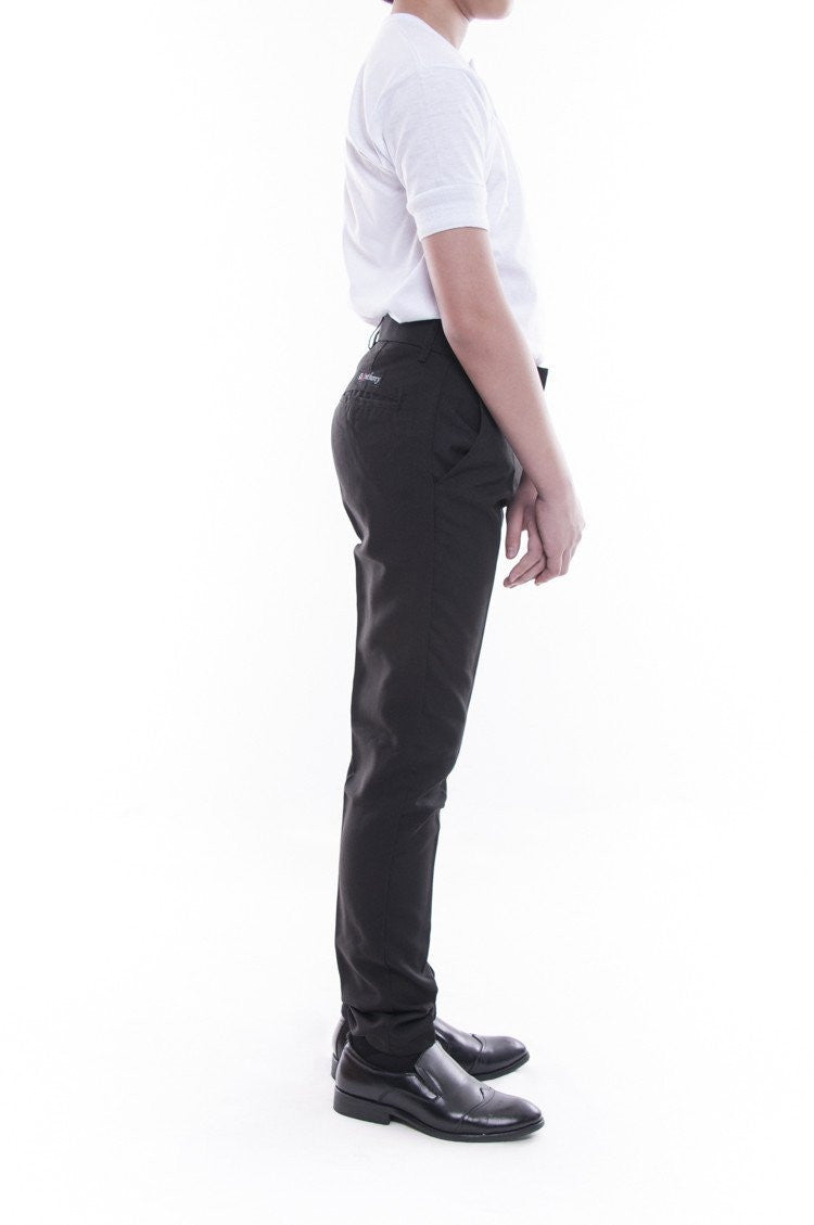 BARONG WAREHOUSE - BP01 - PRE-ORDER - Boy's Skinny Fit Formal Slacks Black