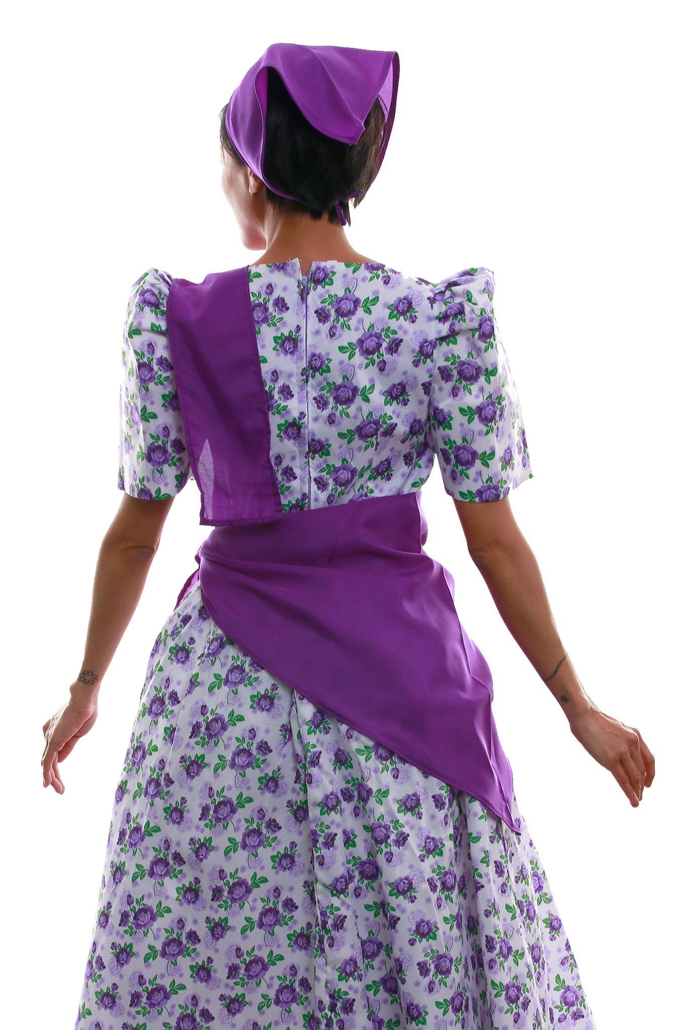 BARONG WAREHOUSE - WS20 Balintawak Gina Dress Purple Filipiniana Costume
