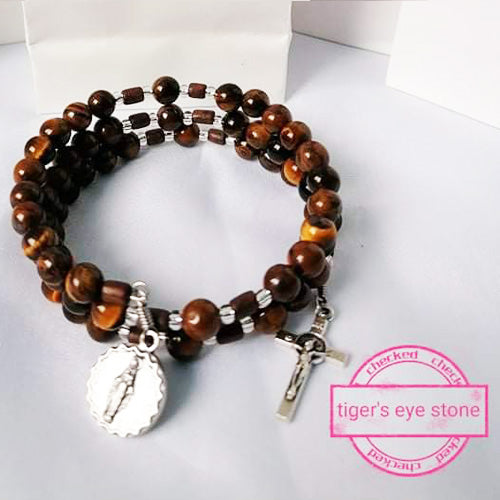 BARONG WAREHOUSE - FR06 - Rosary Bracelet Tiger's Eye Stone