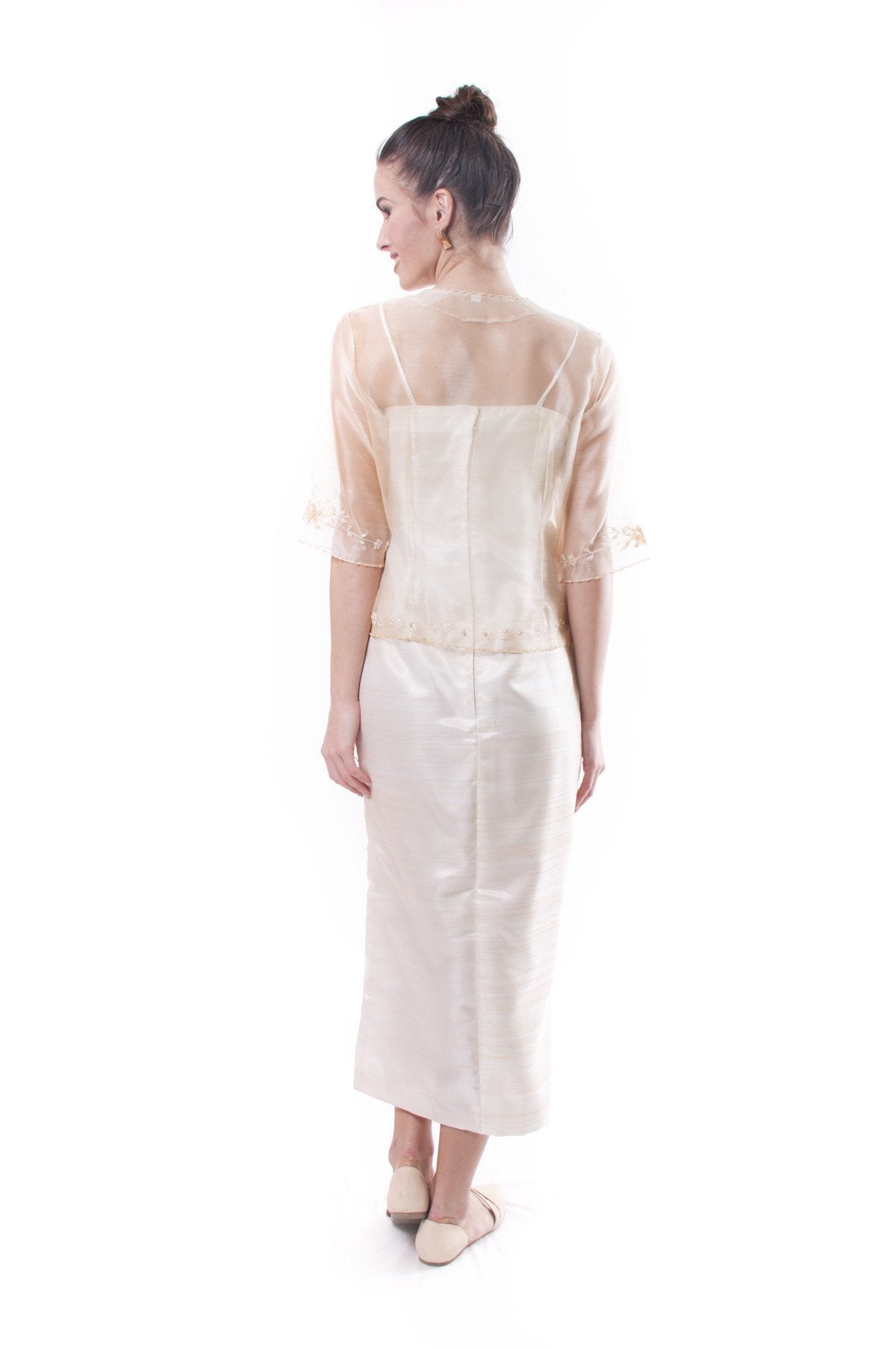 BARONG WAREHOUSE - WS09 Filipiniana Two-Layer Dress with Blazer