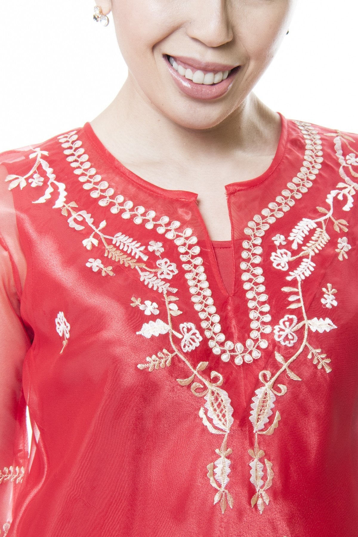 BARONG WAREHOUSE - WK02 - Classic Kimona Red - Filipiniana