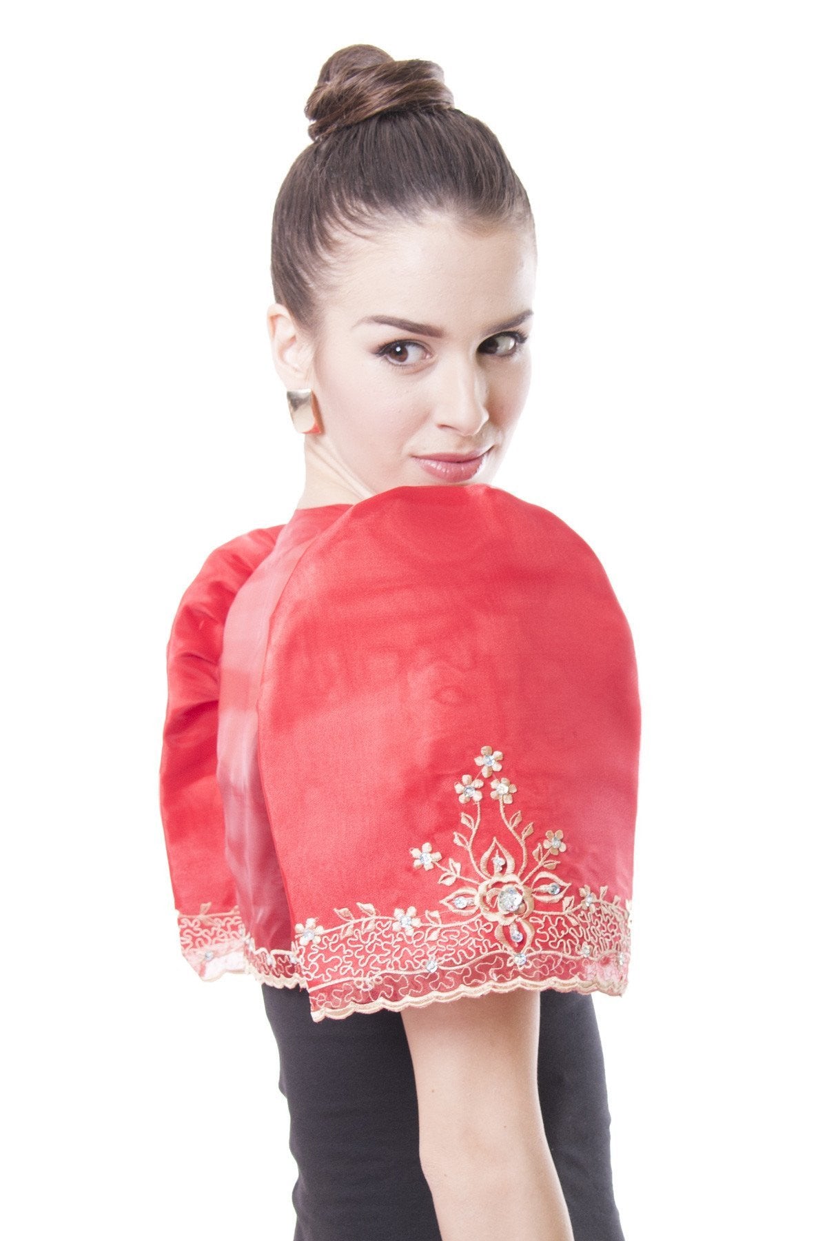 BARONG WAREHOUSE - WR05 - Mestiza Bolero Red - Filipiniana