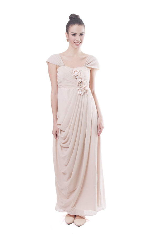 BARONG WAREHOUSE - WD05 Filipiniana Layered Chiffon Gown Dress