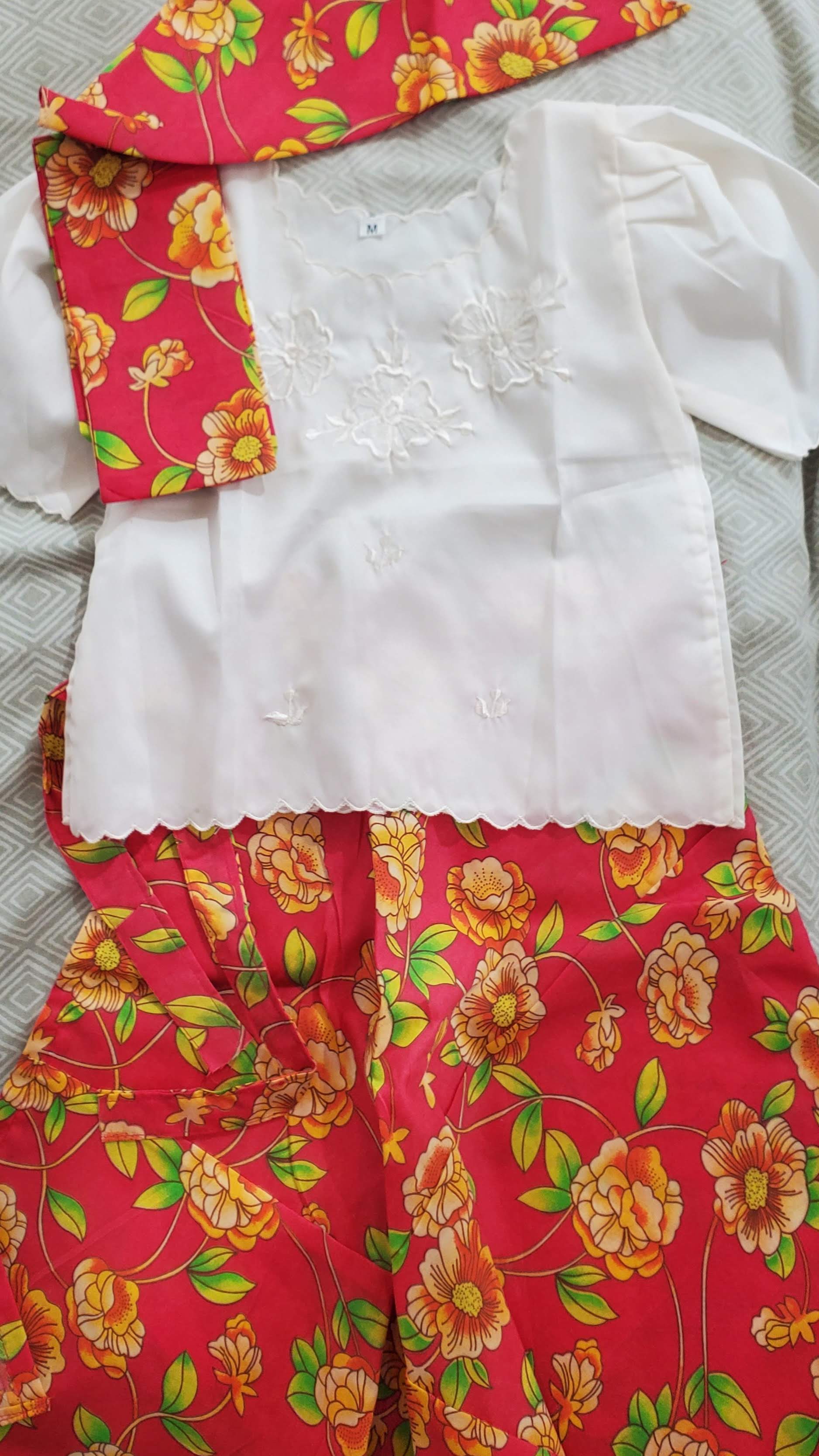 BARONG WAREHOUSE - GS05 - MADE-TO-ORDER - Girls' Baro't Saya Floral Set 001
