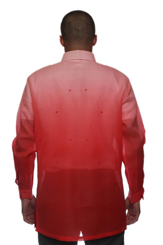 BARONG WAREHOUSE - MJ21 - Jusi Barong Tagalog Monochromatic Red