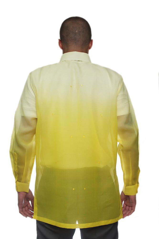 BARONG WAREHOUSE - MJ23 - Jusi Barong Tagalog Monochromatic Yellow