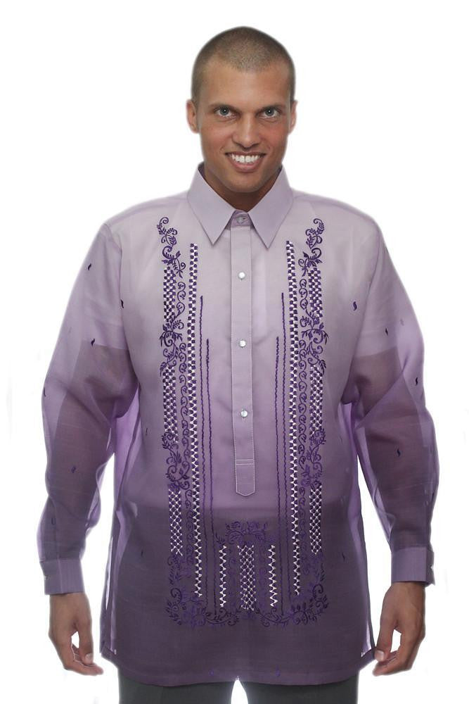 BARONG WAREHOUSE - MJ26 - Jusi Barong Tagalog Monochromatic Purple