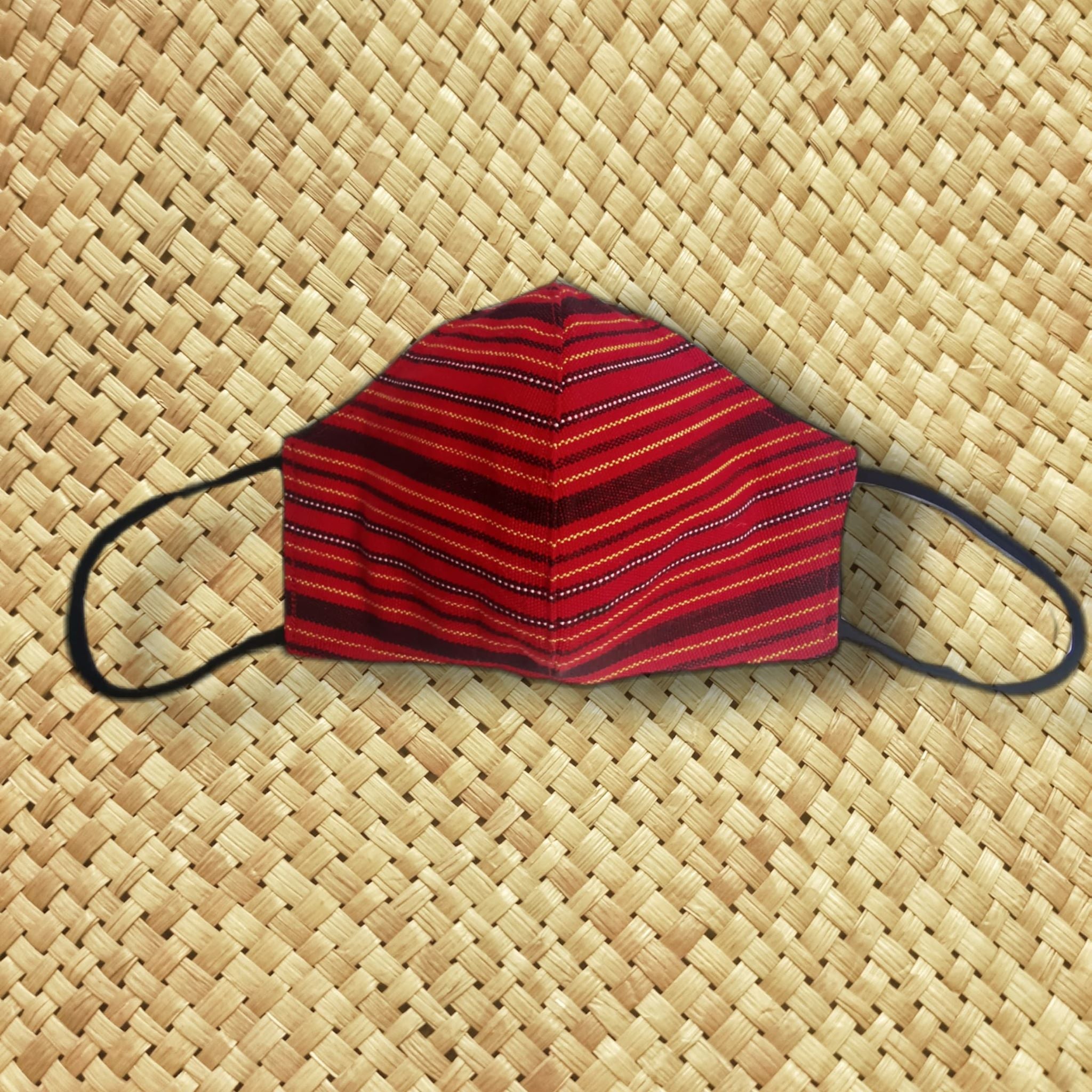 BARONG WAREHOUSE - FX05 - Banaue, Ifugao Hand-Woven Face Mask - Red