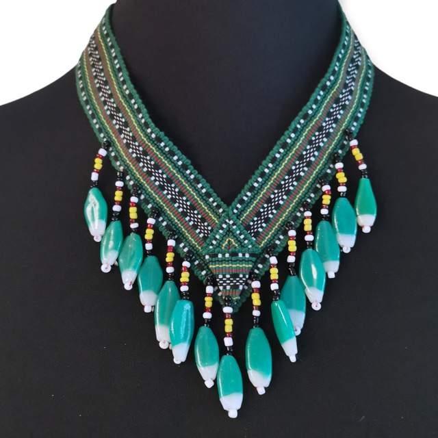 BARONG WAREHOUSE - VMWN4 - Kalinga Necklace - Green or Teal