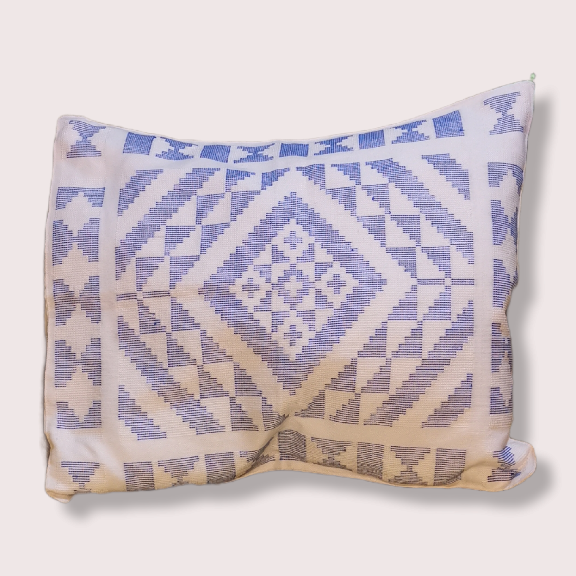 BARONG WAREHOUSE - VMWP3 - Yakan Pillowcase - White and Blue