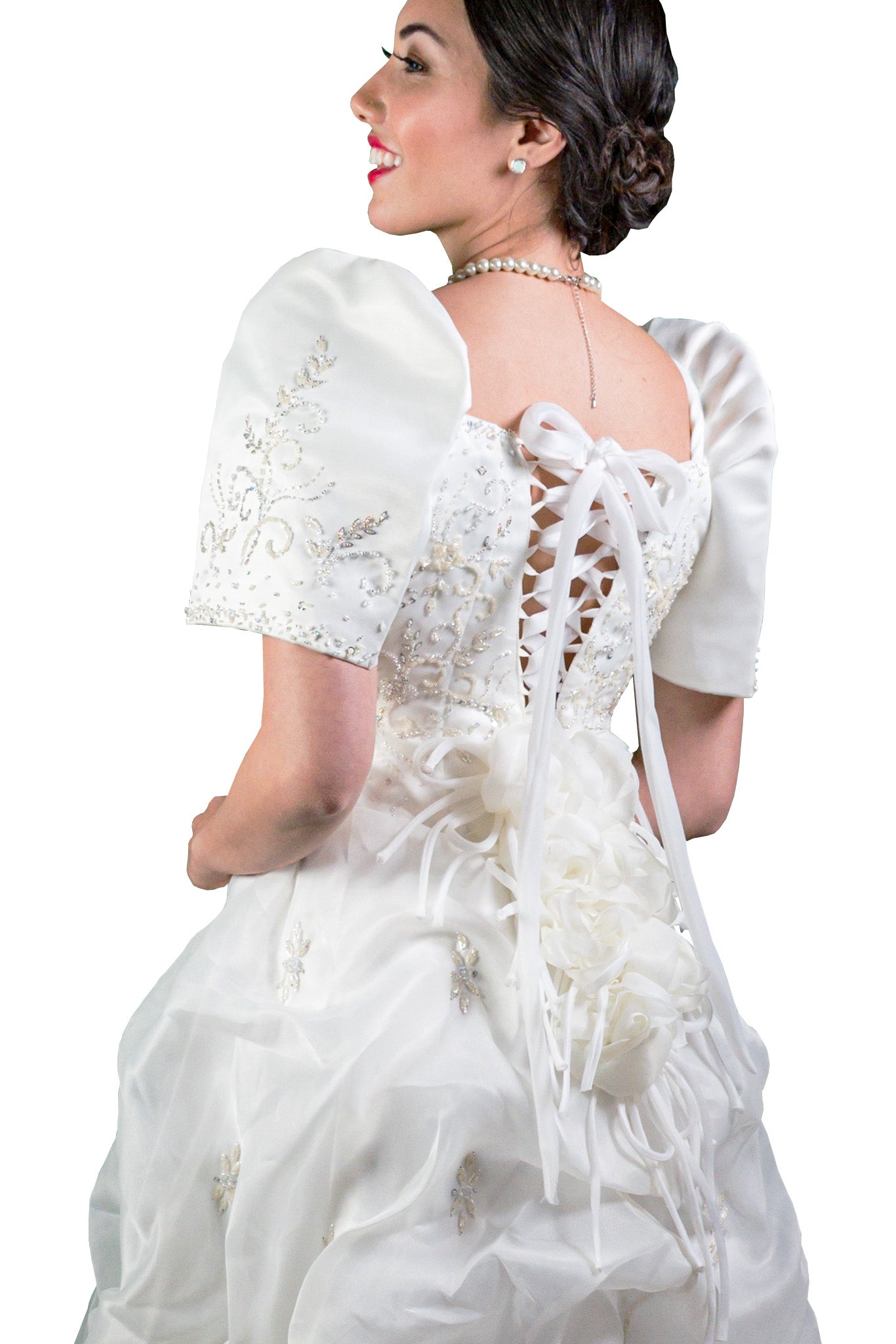 BARONG WAREHOUSE - ID01 - CUSTOM ORDER - Bridal Filipiniana Cloud Gown