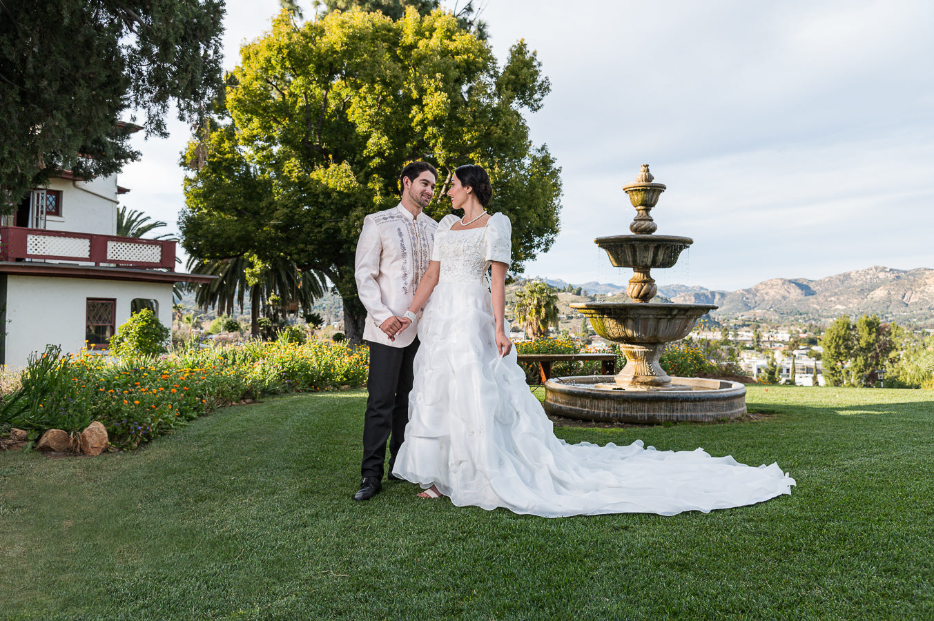 BARONG WAREHOUSE - ID01 - CUSTOM ORDER - Bridal Filipiniana Cloud Gown