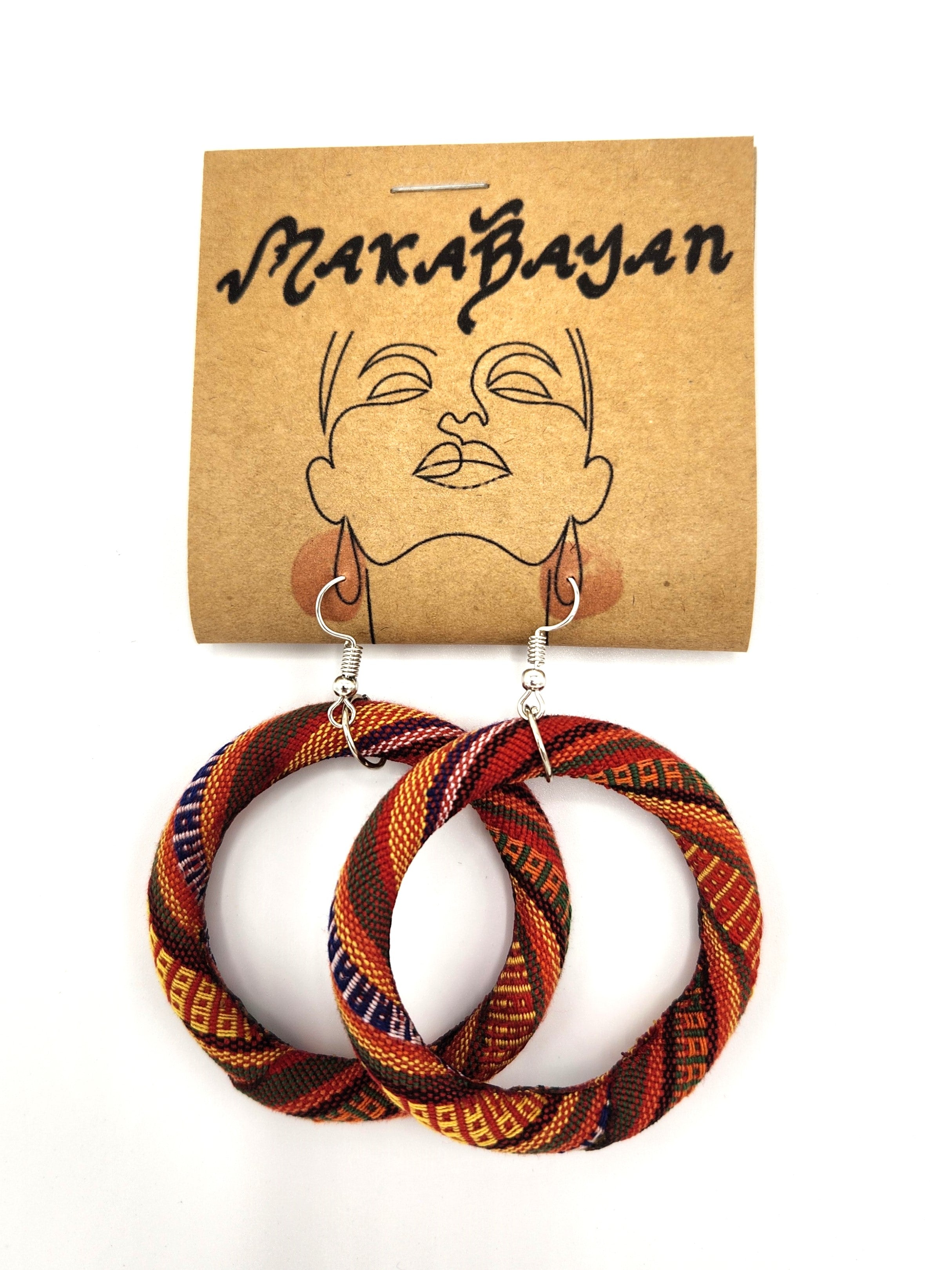 BARONG WAREHOUSE - VMWE1 - Yakan Earrings - Red Orange