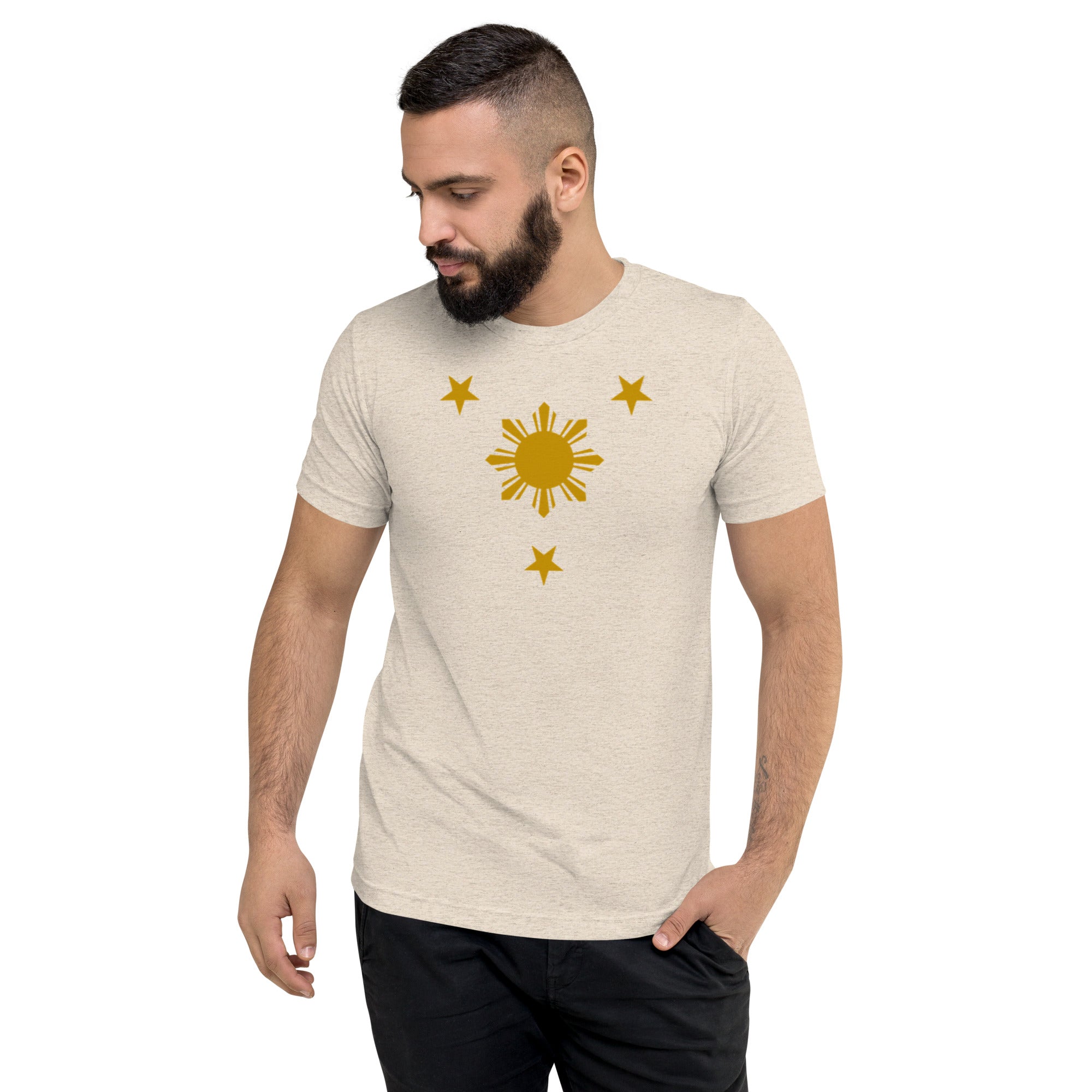 BARONG WAREHOUSE - XMT01 - Three Stars and Sun Unisex T-shirt - 14 Colors Available