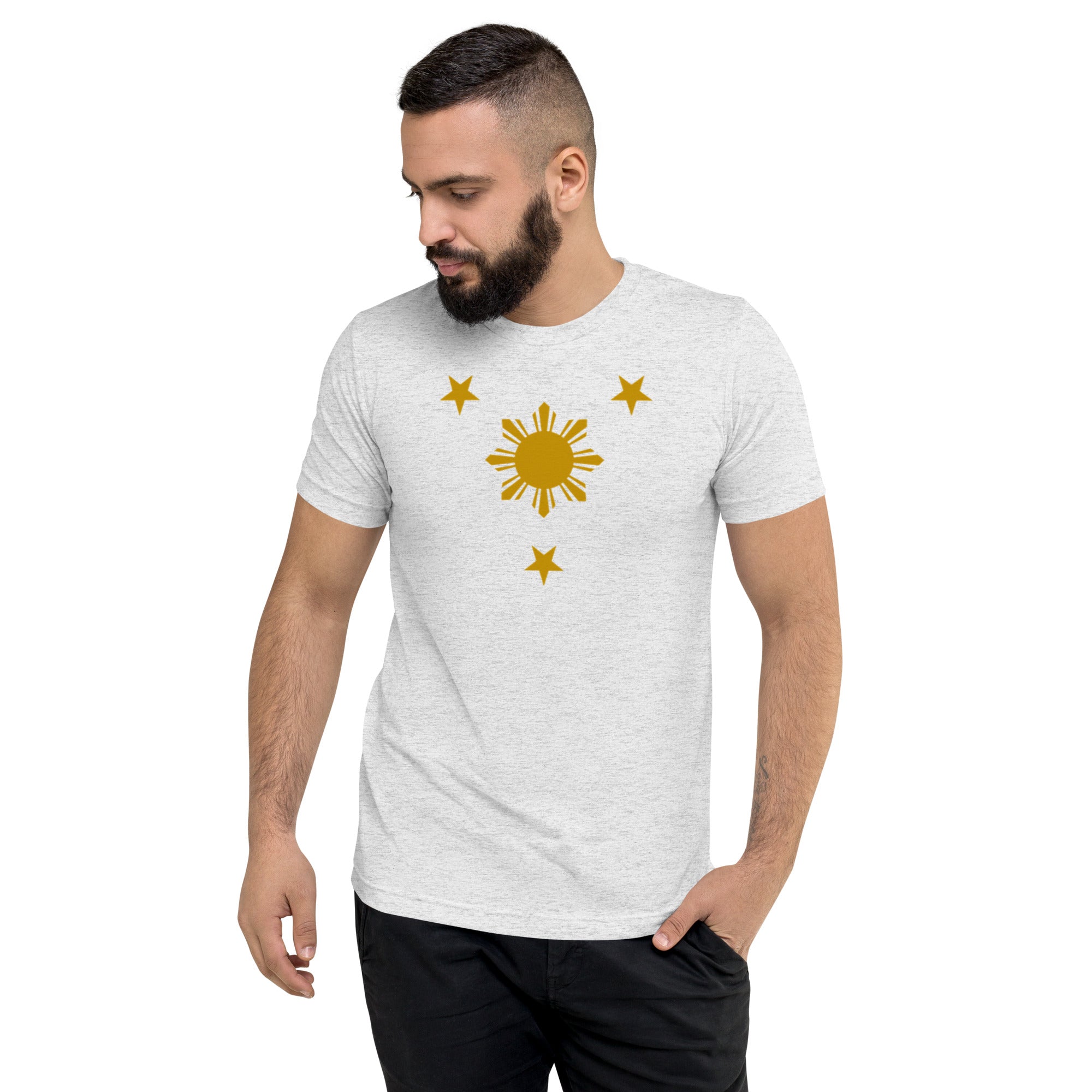 BARONG WAREHOUSE - XMT01 - Three Stars and Sun Unisex T-shirt - 14 Colors Available