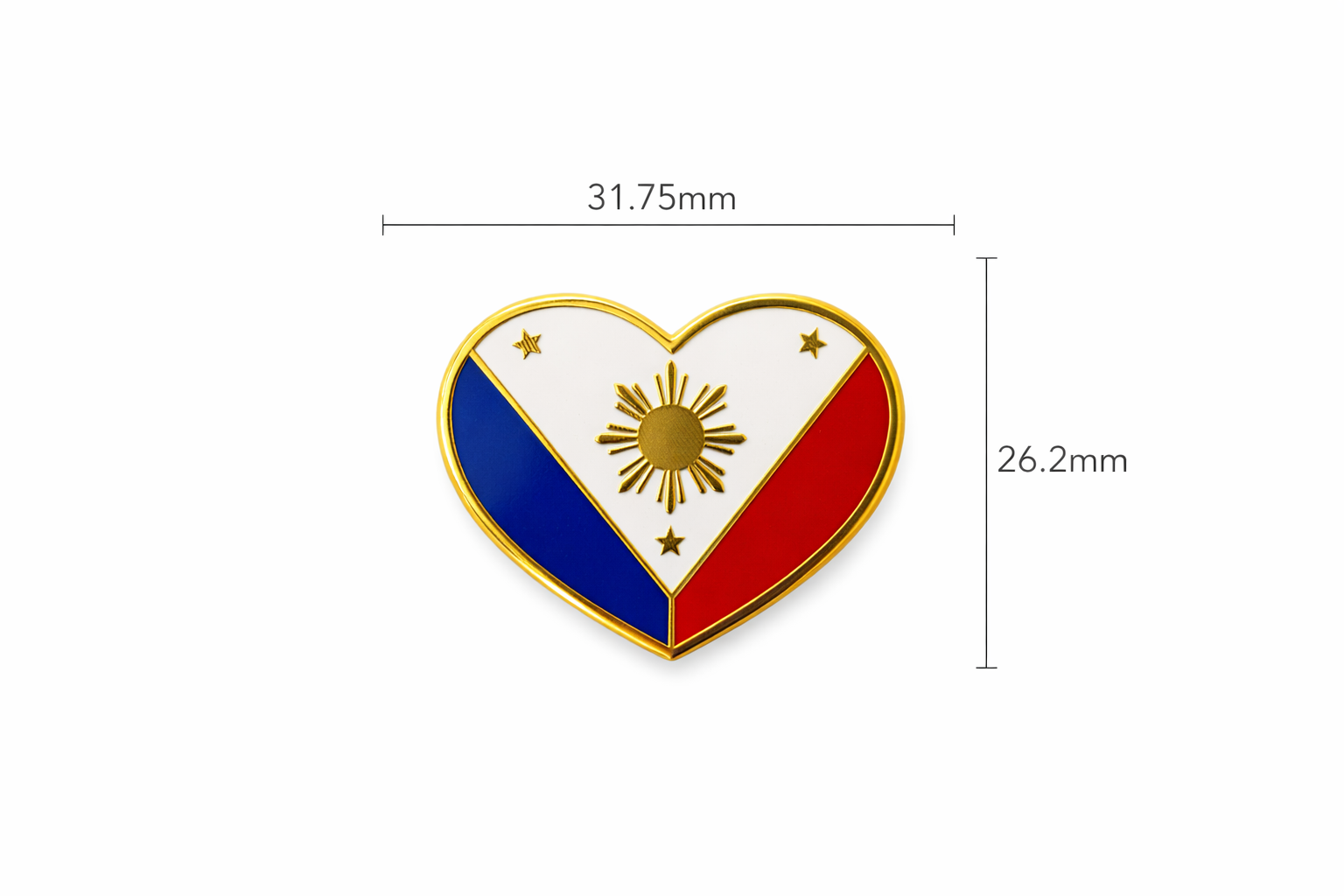Philippine Heart Flag Enamel Pin