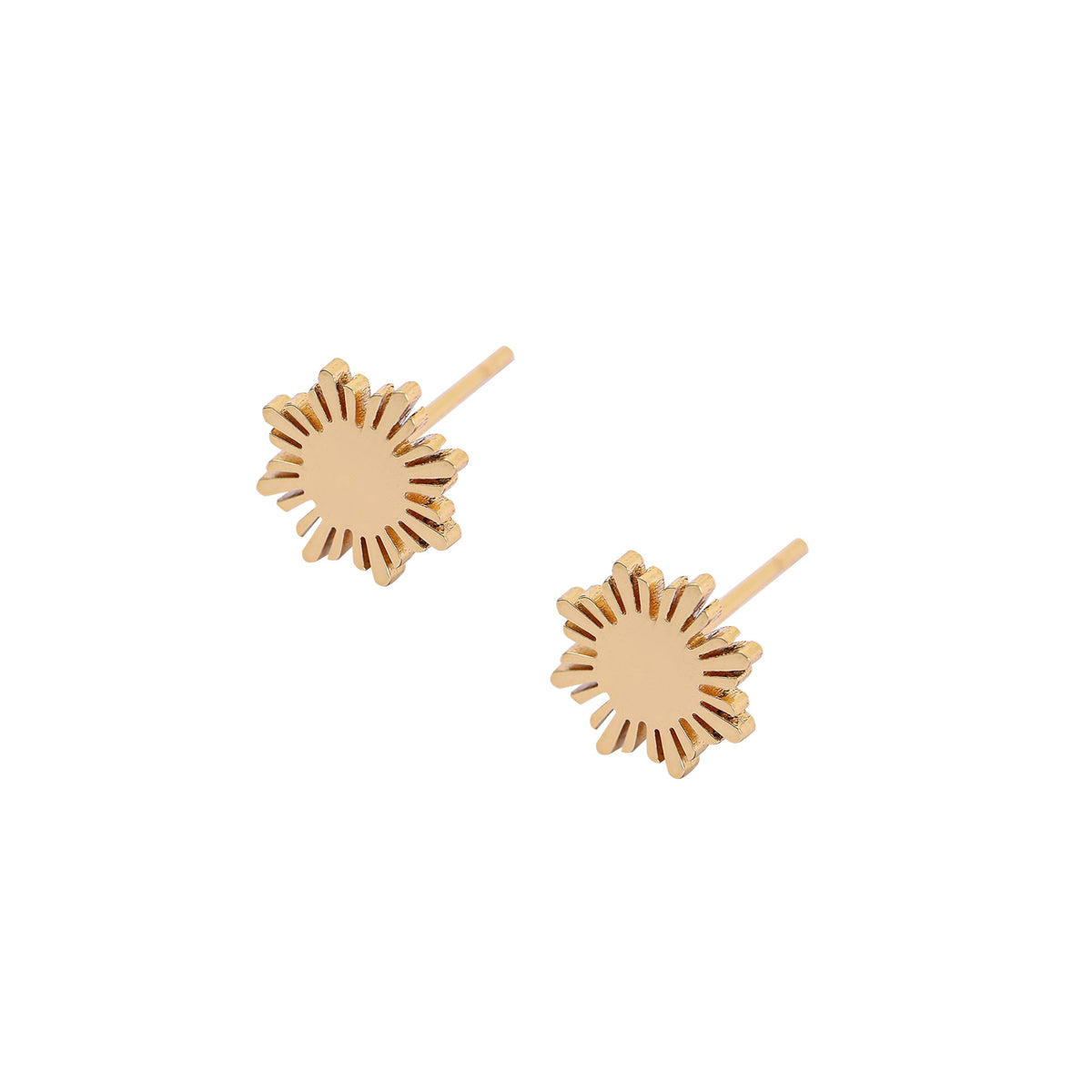Dainty Minimalist Philippine Sun Stud Earrings 6.5mm