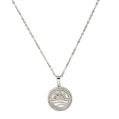 Philippine Sun & Ocean Mother of Pearl Pendant Necklace