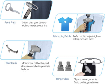 Professional Dual-Bar Garment Steamer w/ Bonus 3pc Descaler
