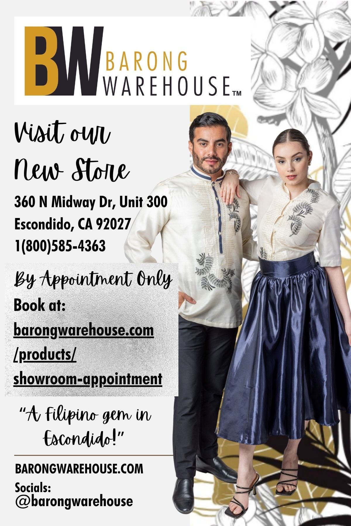 Barong Warehouse Showroom (BY APPOINTMENT ONLY)