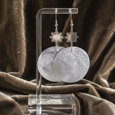 Philippine Sun Statement Capiz Shell Earrigs