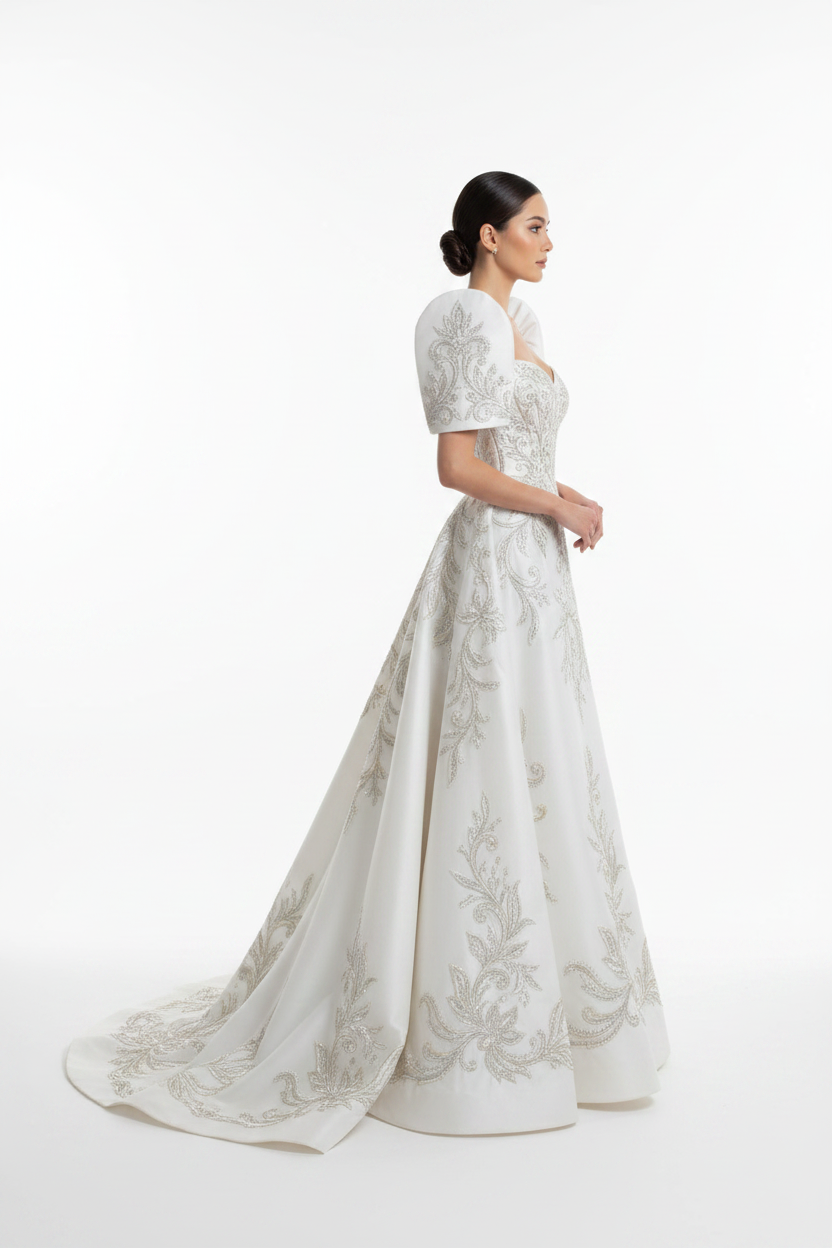 Barong Warehouse - ID08 - Bridal Filipiniana Mermaid Gown