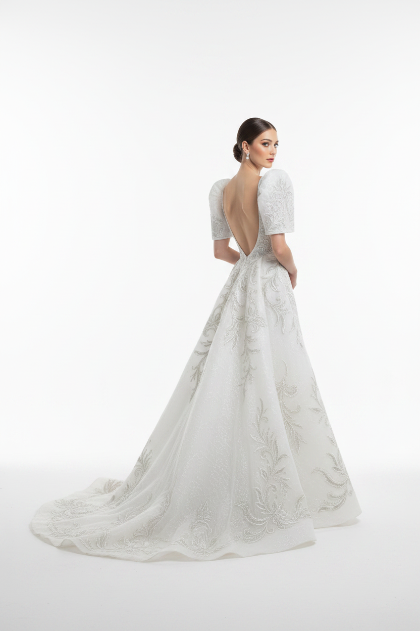 Barong Warehouse - ID08 - Bridal Filipiniana Mermaid Gown