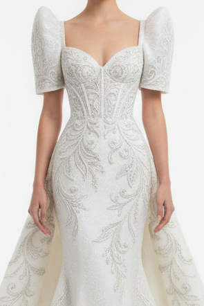 Barong Warehouse - ID08 - Bridal Filipiniana Mermaid Gown