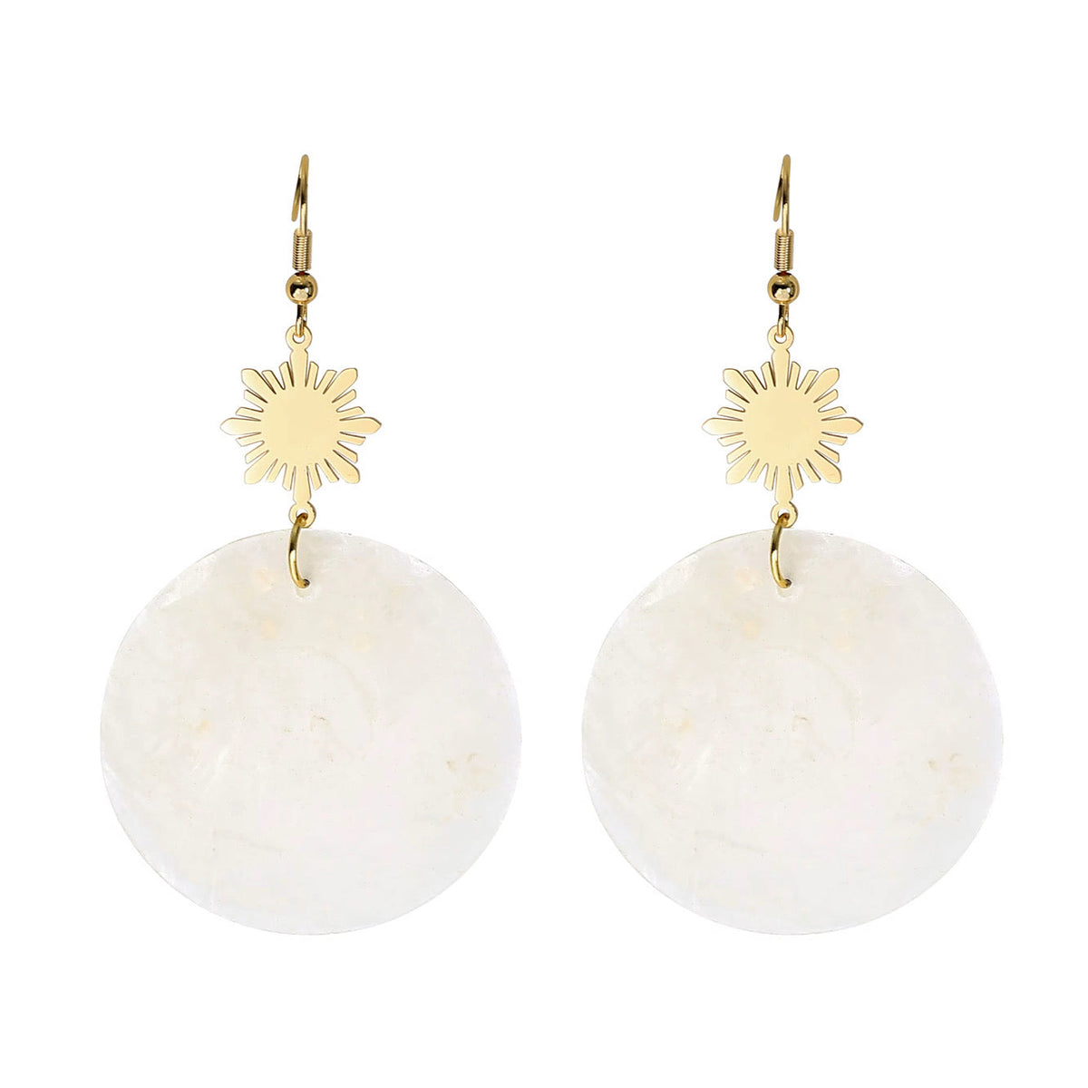 Philippine Sun Statement Capiz Shell Earrigs