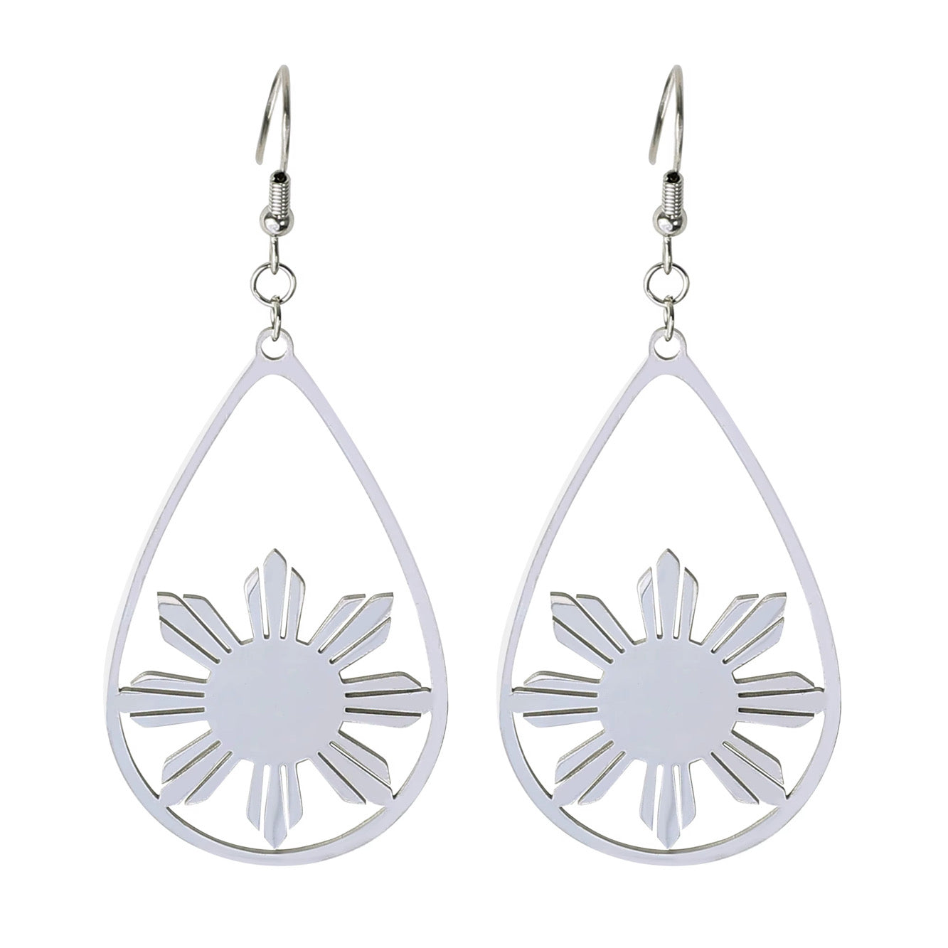 Philippine Sun Teardrop Dangle Earrings