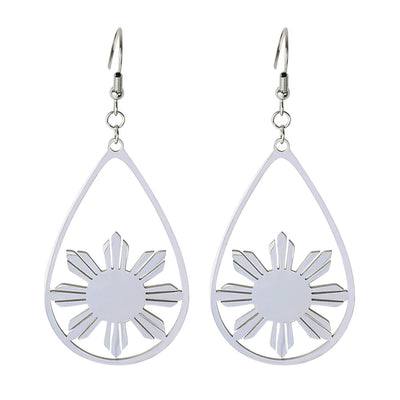Philippine Sun Teardrop Dangle Earrings