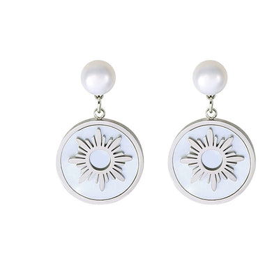 Mother of Pearl Philippine Sun Earrings