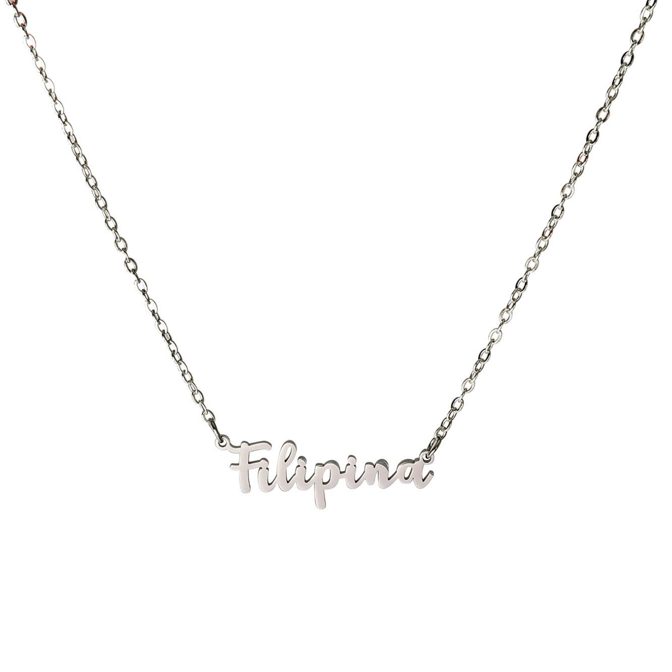 Filipina Script Necklace