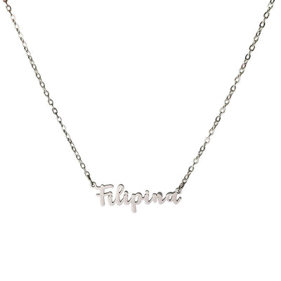 Filipina Script Necklace