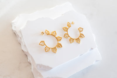 Statement Philippine Sun Hoop Earrings