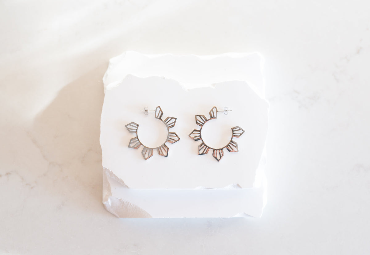 Statement Philippine Sun Hoop Earrings