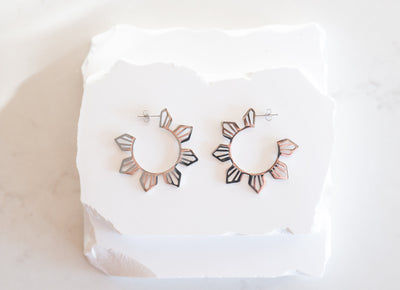 Statement Philippine Sun Hoop Earrings