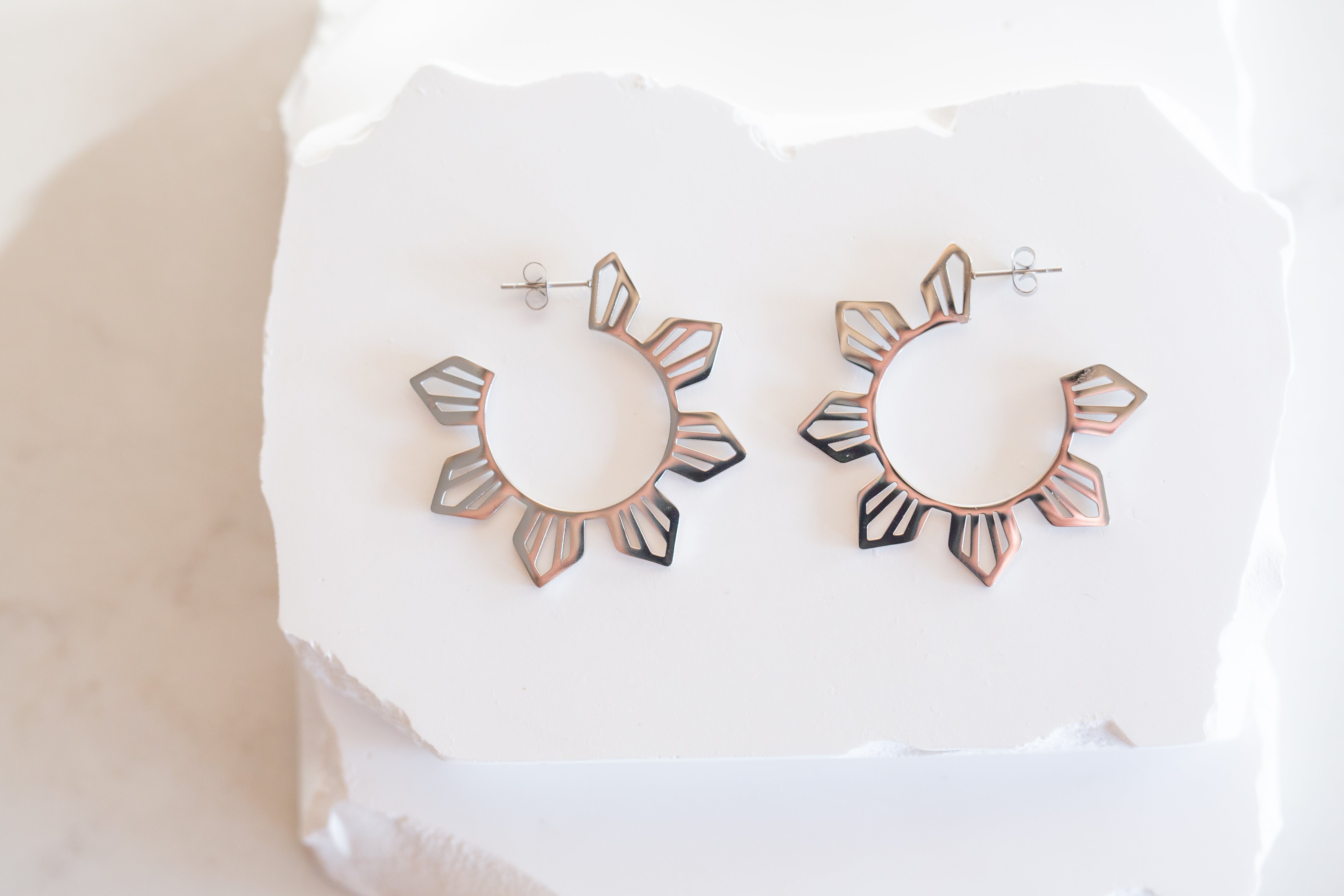 Statement Philippine Sun Hoop Earrings