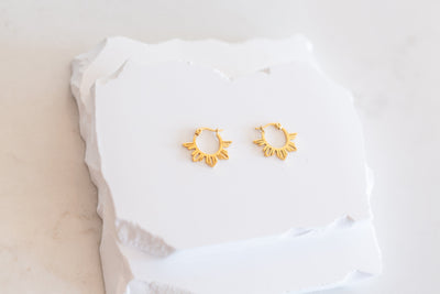 Philippine Sun Mini Hoop Earrings