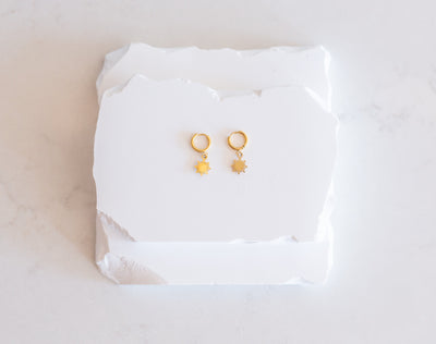 Dainty Philippine Sun Huggie Earrings