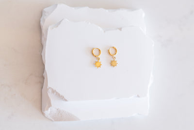 Dainty Philippine Sun Huggie Earrings