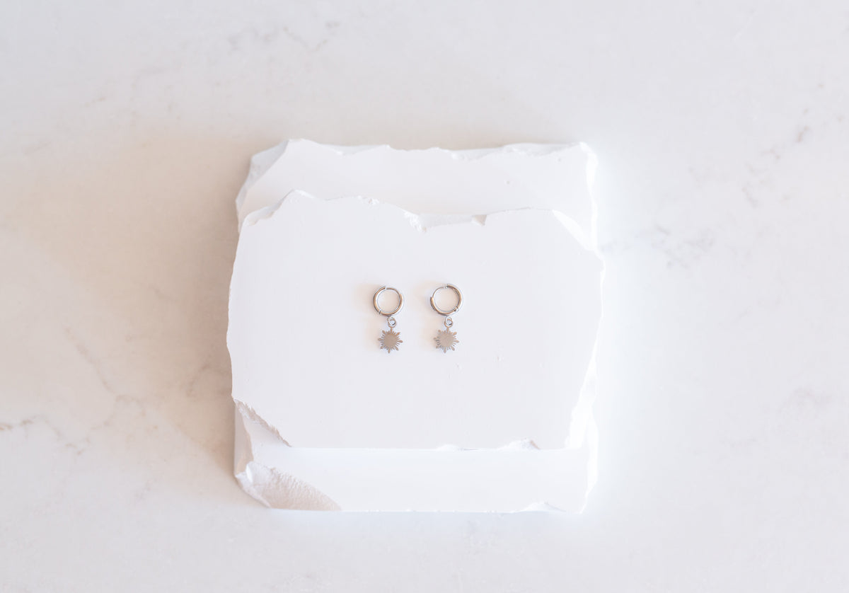 Dainty Philippine Sun Huggie Earrings