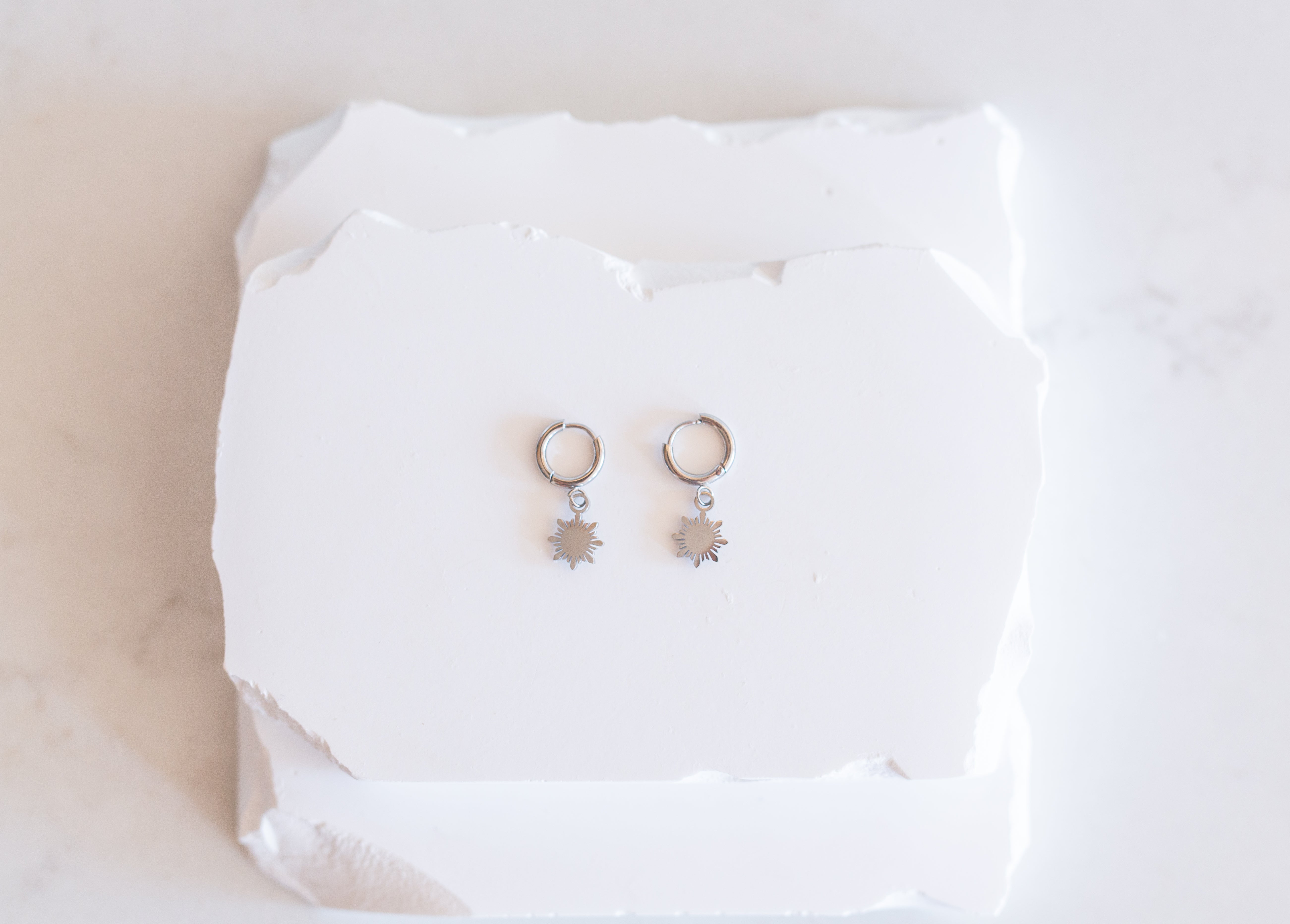 Dainty Philippine Sun Huggie Earrings