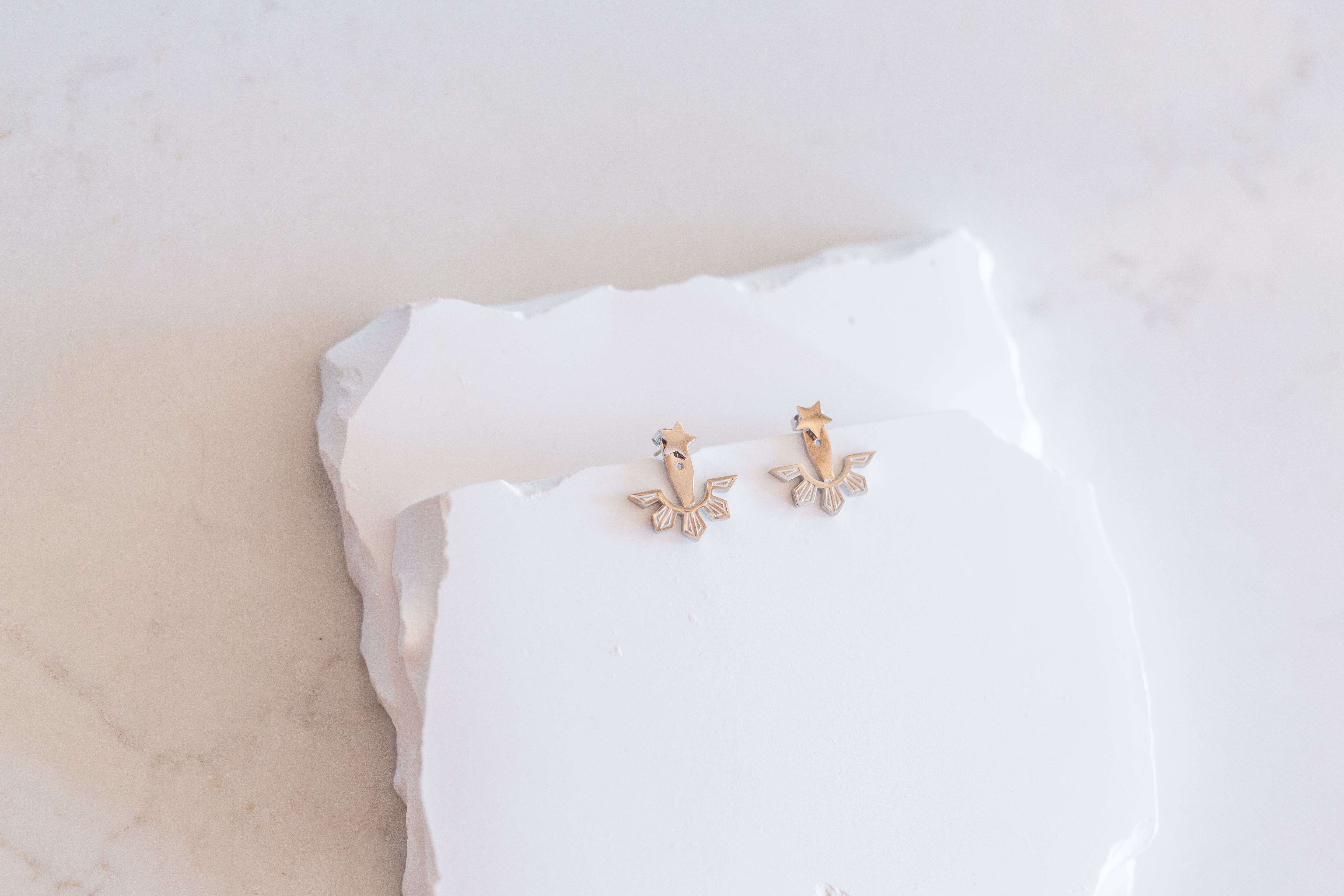 Filipino Sun & Star Adjustable Ear Jacket Earrings