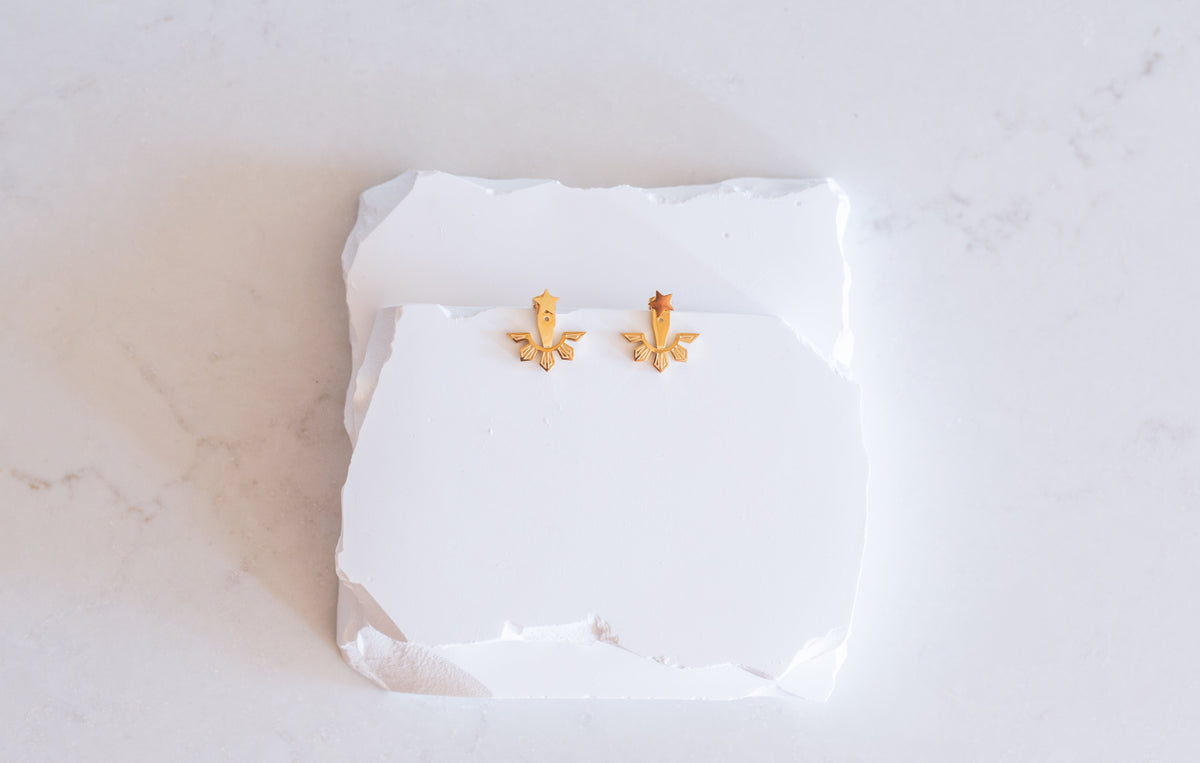 Filipino Sun & Star Adjustable Ear Jacket Earrings