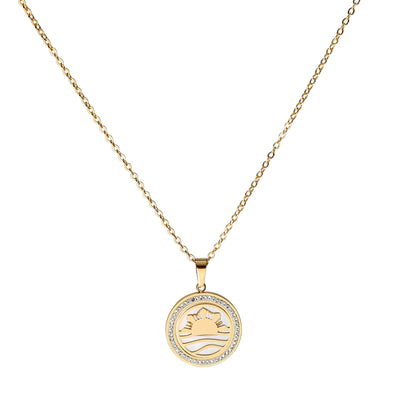Philippine Sun & Ocean Mother of Pearl Pendant Necklace
