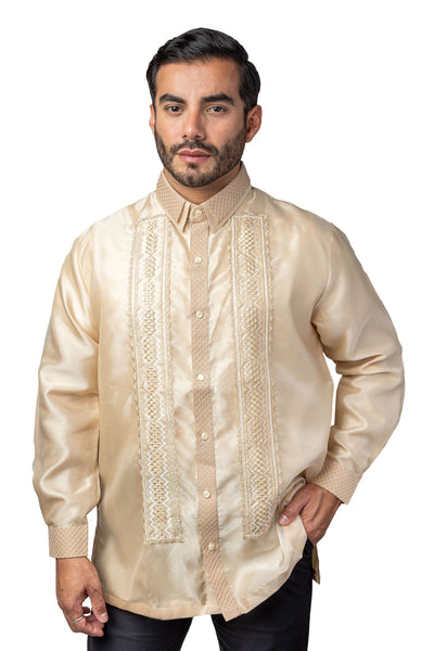 Barong Warehouse - MO32 - Big & Tall - Organza Barong Tagalog Full-Open with Lining