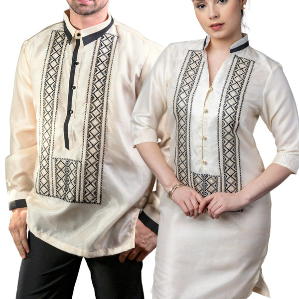 CB04 Couple s Barong Matching Barong Tagalog Filipiniana Items