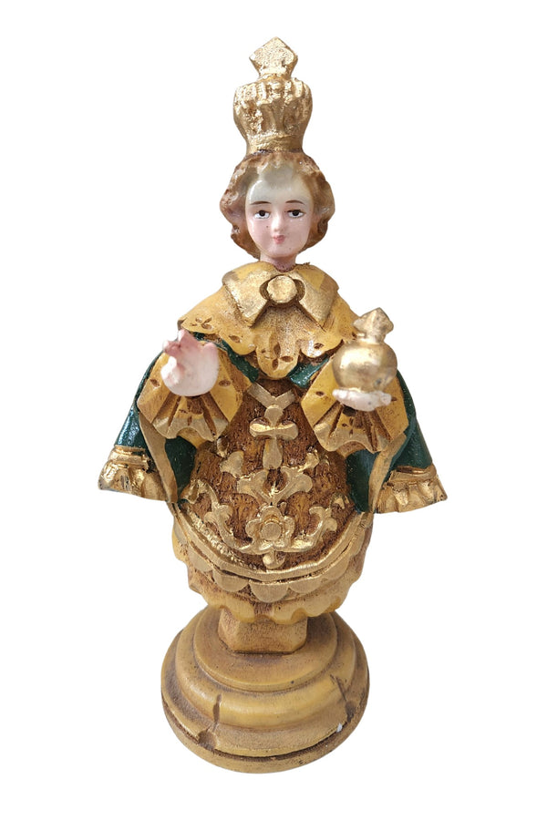 Barong Warehouse - FH04 Santo Nino Wooden Figurine Green